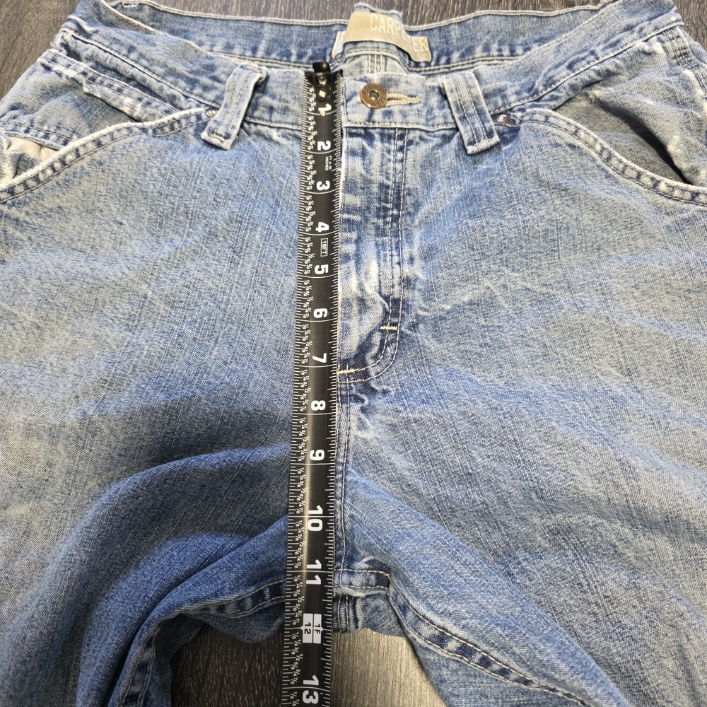 Vintage Y2k Lee Carpenter Jeans Mens 32x32 Blue Distressed Thrashed Skater - Picture 13 of 16